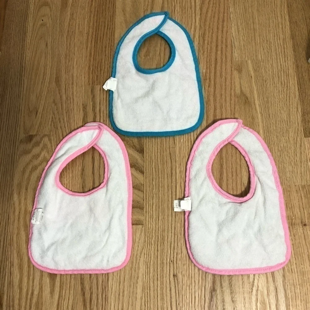 Unicorn Glitter Girl Bibs White Pink Purple